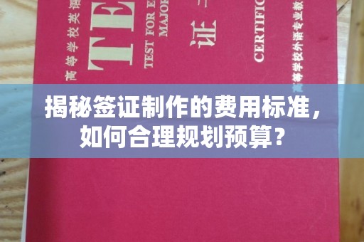 弓长岭揭秘签证制作的费用标准，如何合理规划预算？